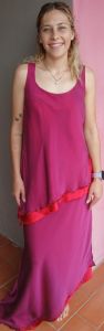 Adult Female Costumes to Hire - Plum & Red -  top & Skirt - Size 8